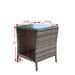 Outdoor Patio Furniture 1 Coffee Table With Clear Tempered Glass_maomaolike.com