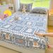 Thickened Snowflake Single Piece 2025 New Cartoon Style Full Coverage Non-Slip Cover Three-Piece Set Milk Velvet Bed Sheet_maomaolike.com