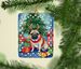 Pug Christmas Reindeer Porcelain Ornament Christmas Tree Hanging Decorations For Home Christmas Holiday, Rectangle, Gift, Multicolor_maomaolike.com