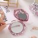 Vintage Rose Foldable Makeup Mirror, Double Sided Pocket Compact Mirror, Portable Personal Beauty Mirror For Daily Use Wedding Decor Gift
_maomaolike.com