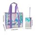 Iridescent PVC Beach Bag, Large Capacity Crossbody Handbag, Waterproof Portable Storage Pouch Phone Bag_maomaolike.com