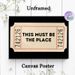 Vintage Ticket Themed Painting Poster, Retro Nostalgic Ticket-style Poster, Bold "THIS MUST BE THE PLACE" Text Design, Nostalgic Decor For Living_maomaolike.com
