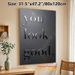 "You Look Good" Inspirational Quote Painting Poster, Sleek Metallic Embossed Typography Poster, Warm Uplifting Decor Ideal For Bedroom, Bathroom Or_maomaolike.com