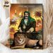 Islamic Religious Figure With Lion Painting Poster, Vivid Realistic Artistic Poster, Depicting Revered Figure With Lion, Domed Mosque, Doves And Palm_maomaolike.com