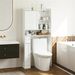 Over-The-Toilet Storage Cabinet White- 1 Top Shelf 2 Enclosed Cabinets Toilet Paper Holder,_maomaolike.com