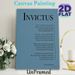 Invictus Poem Painting Poster, Minimalist Typographic Text Art Poster, Inspirational Literary Verse Decor Ideal For Home Office, Living Room_maomaolike.com