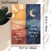 Day And Night Themed Painting Poster, Soft Watercolor Split Scene Poster, Serene Day-sun & Night-moon Design With Elegant Script, Ideal For Home Wall_maomaolike.com