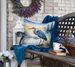 Blue Heron Emerging As The Day Fades Throw Pillow Machine Washable, Indoor Outdoor Decorative Pillow For Couch, Bed Or Patio, 18Hx18W_maomaolike.com