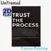 Inspirational "Trust The Process" Painting Poster, Minimalist Black & White Typographic Poster, Motivational Text Art To Boost Positivity, Ideal For_maomaolike.com