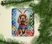 English Cocker Spaniel Christmas Reindeer Porcelain Ornament Christmas Tree Hanging Decorations For Home Christmas Holiday, Rectangle, Gift, Multicolor_maomaolike.com