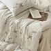 Wholesale INS Korean Linen Double Layer Gauze Towel Embroidered Pure Four-Piece Pastoral Style Soft Yarn-Dyed Full Cotton 4-Piece_maomaolike.com