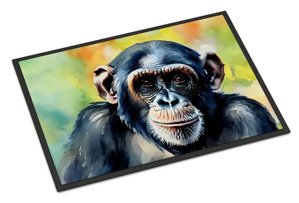 Chimpanzee Doormat Front Door Mat Indoor Outdoor Rugs For Entryway, Non Slip Washable Low Pile, 24H X 36W_maomaolike.com
