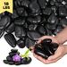 18 Lbs/8kg Black/white Pebbles For Landscaping, 1.8-2.6 Inch River Stones For Aquariums, High Polished Natural Decorative Stones For Vase Filling Fish Tanks, Horticultural River Stones For Aquariums_maomaolike.com