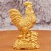 Twelve Zodiac Home Study Desktop Ornament Auspicious Ruyi Yuanbao Golden Rooster Wealth-Bringing Sand Gold Metal Craft_maomaolike.com