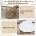 Modern Oval Coffee Table With Cut-Out Pattern Metal Stainless Steel Frame In 47.2"_maomaolike.com