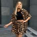 Women's Clothing leopard print short-sleeved lining summer shorts _maomaolike.com