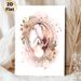 Fetus & Floral Themed Painting Poster, Soft Watercolor Style Delicate Fetus-in-Womb With Muted Roses Poster, Warm Gentle Artwork Ideal For Bedroom_maomaolike.com
