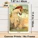 Summer Maiden Painting Poster, Elegant Art Nouveau Style Poster, Graceful Maiden With Red Floral Crown By Waterside, Delicate Vintage Decor Ideal For_maomaolike.com