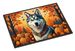 Siberian Husky Fall Doormat Front Door Mat Indoor Outdoor Rugs For Entryway, Non Slip Washable Low Pile, 24H X 36W_maomaolike.com