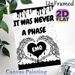 Emo Themed "It Was Never A Phase" Painting Poster, Monochrome Hand-drawn Style Poster, Edgy Design With Skeleton Hands Forming Heart, Ideal For_maomaolike.com