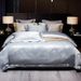 Nordic Style High-End Light Luxury 140S Pure Cotton Four-Piece Set Simple Color-Dyed Jacquard Duvet Cover Bed Sheet Bedding_maomaolike.com