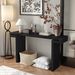 60inches Rustic Farmhouse Console Table , Distressed Wood Finish Entryway Sofa Side Table For Living Room, Hallway, Black_maomaolike.com