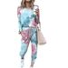 Women's Clothing autumn and winter printed casual long sleeved women's sports suit_maomaolike.com