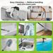 3 In 1 Shower Cleaning Brush - 180° Rotatable Bathroom Cleaning Brush With 50 Inch Long Handle, Scrubber Brush Cleaner Tool For Shower Bathtub Tile Wall Floor Cleaning (Include 4 Brush Heads)_maomaolike.com