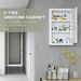 12" X 18" Lockable Medicine Cabinet, 3 Tier Steel Medical Wall Box With 2 Keys And Shelves_maomaolike.com
