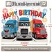 Truck Birthday Party Banner - 2D Flat Polyester Backdrop, Wall Hanging Photo Props, Truck Themed Party Decor_maomaolike.com