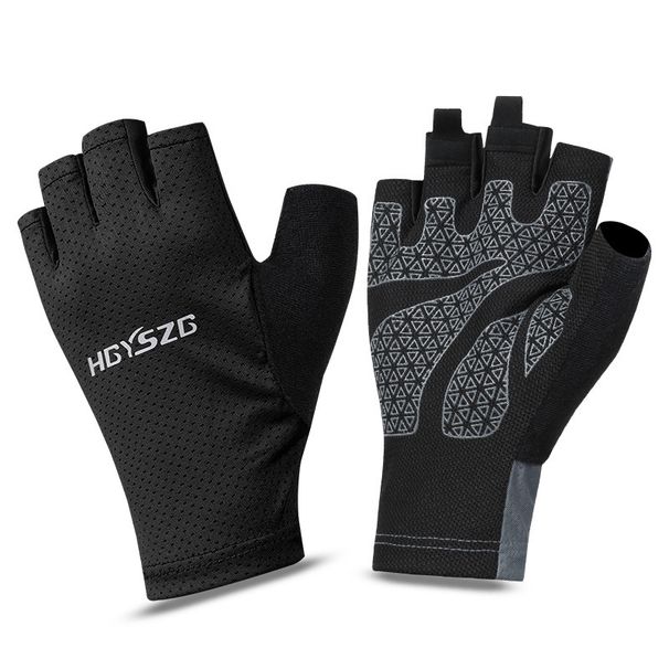 Cycling half-finger gloves men's summer sports non-slip sunscreen thin section breathable cycling outdoor fishing bicycle gloves_maomaolike.com