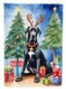 Black Great Dane Christmas Reindeer Garden Flag Mailbox Flag Decorative Yard Flag Banner Outside Patio Artwork Yard Flower Beds, Garden Size, Multicolor_maomaolike.com