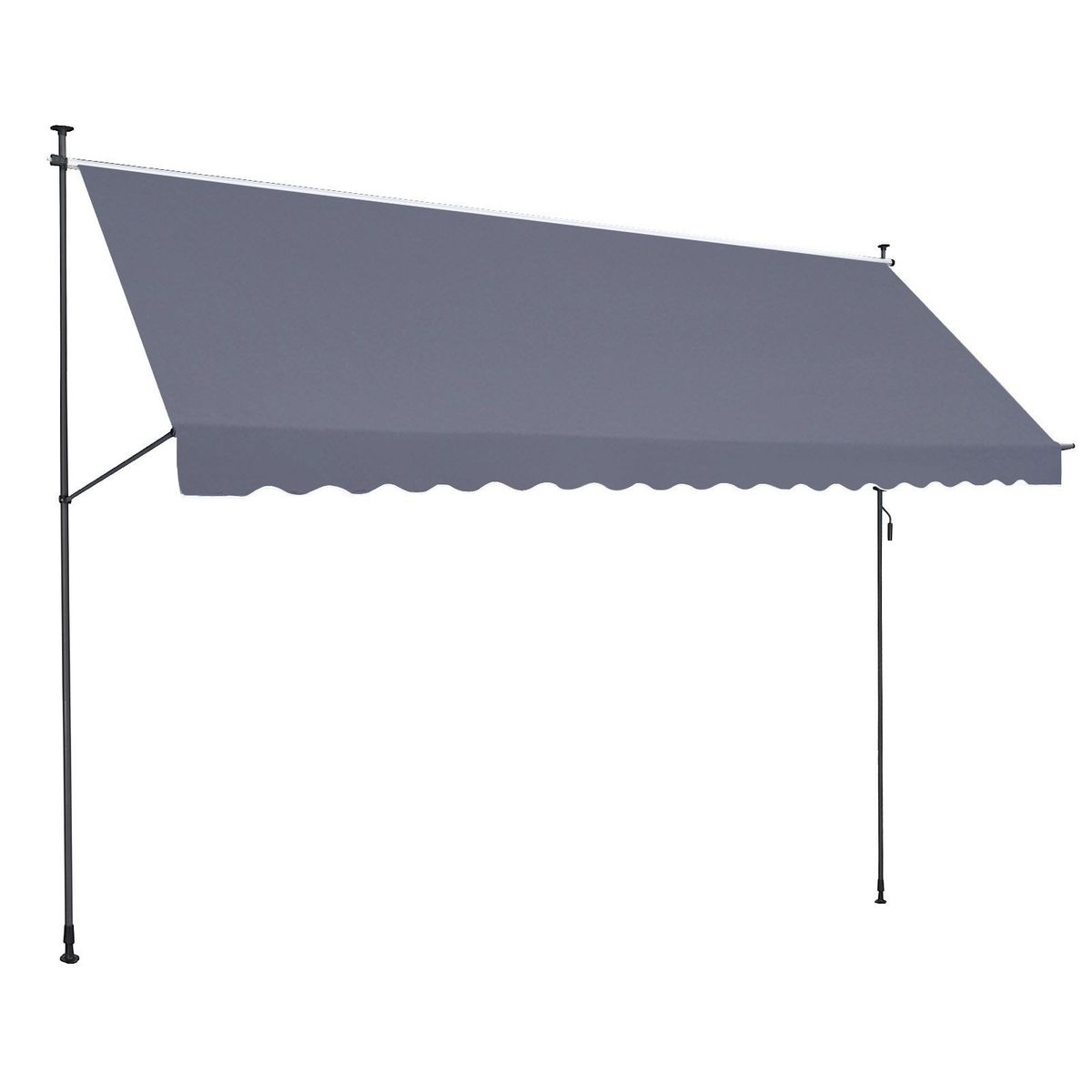VEVOR 178x47" Patio Awning Retractable Awning Sunshade Shelter With Crank Handle_maomaolike.com