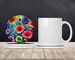 Colorful Anemones Large Sandstone Coasters Pack Of 4 Absorbent Round Coasters Decor Gifts For Men Or Women, 4 In, Multicolor_maomaolike.com