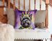 Cairn Terrier King Of Mardi Gras Throw Pillow Machine Washable, Indoor Outdoor Decorative Pillow For Couch, Bed Or Patio, 14Hx14W_maomaolike.com