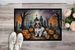Cavalier Spaniel Spooky Halloween Doormat Front Door Mat Indoor Outdoor Rugs For Entryway, Non Slip Washable Low Pile, 24H X 36W_maomaolike.com