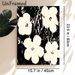 Abstract Floral Painting Poster, Monochrome Minimalist Abstract Flower & Branch Scene Poster, Sleek Artistic Wall Decor Suitable For Living Room_maomaolike.com