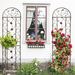 4 Pack Metal Garden Trellis 86.7" X 19.7" Rustproof Trellis For Climbing Plants Outdoor Flower Support Brown_maomaolike.com