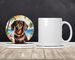 Dachshund Luau Large Sandstone Coasters Pack Of 4 Absorbent Round Coasters Decor Gifts For Men Or Women, 4 In, Multicolor_maomaolike.com