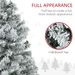 7.5 Ft Tall Pre-lit Artificial Christmas Tree Holiday Décor With 1188 Snow Flocked Branches, 500 Warm White LED Lights, Auto Open, Green_maomaolike.com