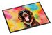 Chocolate Labrador Hippie Dawg Doormat Front Door Mat Indoor Outdoor Rugs For Entryway, Non Slip Washable Low Pile, 24H X 36W_maomaolike.com