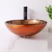 Above Counter Artistic Tempered Glass Bathroom Sink Transparent Counter Top Bathroom Single Bowl Vessel Basin_maomaolike.com
