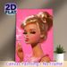 Glamorous Fashion Doll Painting Poster, Vibrant Pink-toned Sleek Updo Doll Poster, Bold Artistic Decor Ideal For Bedroom, Living Room_maomaolike.com