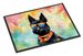 Scottish Terrier Hippie Dawg Doormat Front Door Mat Indoor Outdoor Rugs For Entryway, Non Slip Washable Low Pile, 24H X 36W_maomaolike.com