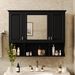 35'' X 28'' Wall Mounted Bathroom Medicine Cabinet, Modern Bathroom Wall Cabinet With Mirror, Mirror Cabinet With Open Shelves_maomaolike.com