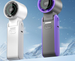 High-Speed Cooling Ice Pack Handheld Outdoor Portable Foldable Small Neck Fan Digital Display Stepless Speed Regulation_maomaolike.com