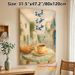 Mediterranean Coffee Alley Painting Poster, Soft Watercolor-style Scenery Poster, Nostalgic Coastal Alley View With Arabic Calligraphy, Ideal For_maomaolike.com