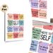 Note To Self Motivational Painting Poster, Soft-colored Sticky Note Style Text Art Poster, Features Warm Self-care Affirmations, Ideal For Bedroom_maomaolike.com