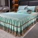 European Quilted Thickened Skirt Single Piece 1.8m Princess Style Lace Sheet 1.5m Non-Slip Bed Cover_maomaolike.com