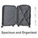 BLUE 3-Piece Premium ABS Luggage Set-20", 24", And 28" Suitcases With Multi-Position Handle, Silent Spinner Wheels, And TSA-Approved Lock-Durable, Stylish, And Spacious Travel Gear_maomaolike.com